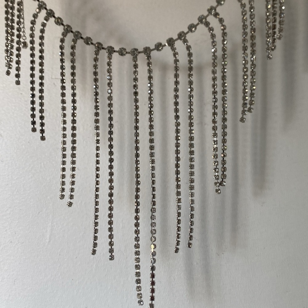 NWT Golden 4 M Rhinestone Fringe Metal Chain Belt - Picture 9 of 10